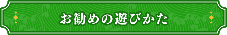 お勧めの遊び方